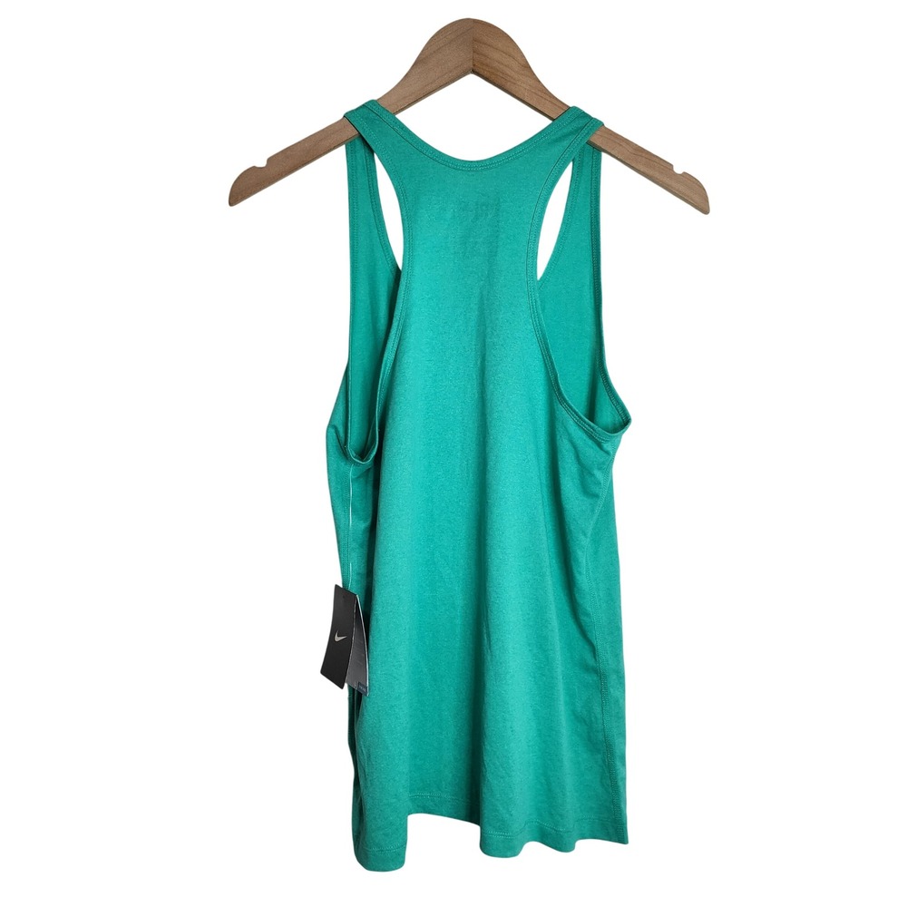 Nike Dri-Fit Tank Top Womens M Green Running Training Racerback NWT - Picture 2 of 5